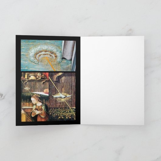 Aankondiging, Saint Emidius en een ufo Feestdagen Kaart (Binnen)