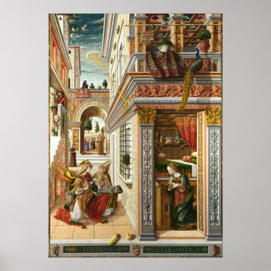 Aankondiging, Saint Emidius en een ufo Poster (Voorkant)