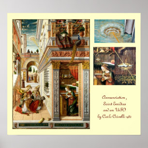 Aankondiging, Saint Emidius en een ufo Poster