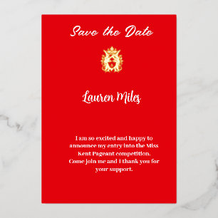 aankondiging tijdens de optocht