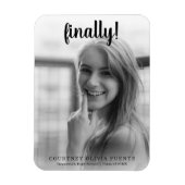 Aankondiging tot Afstuderen van moderne foto's Magneet (Verticaal)