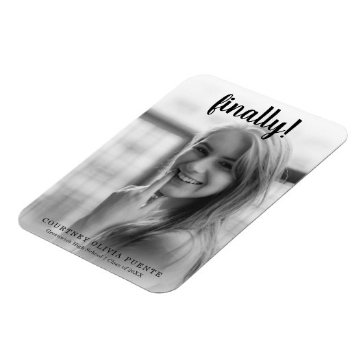 Aankondiging tot Afstuderen van moderne foto's Magneet (Linkerzijde)