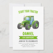 Aankondiging tractor Birthday Party (Voorkant)