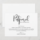 Aankondiging uitgesteld evenement, moderne kaart (Voorkant / Achterkant)