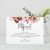 Aankondiging uitgestelde evenement, Burgundy Blush (Staand voorkant)