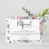 Aankondiging uitgestelde evenementen, Stof Blauw e (Staand voorkant)