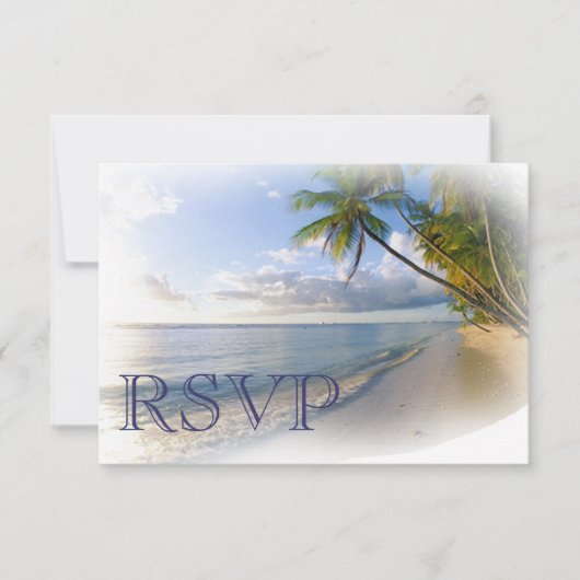Aankondiging uitnodiging RSVP Beach Wedding (Voorkant)