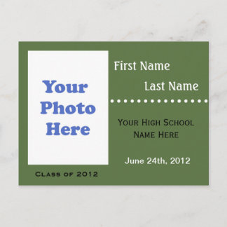 Aankondiging/uitnodiging van het afstuderen van de uitnodiging briefkaart
