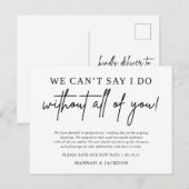 Aankondiging uitstel trouwdatum Sla nieuwe datum o (Voorkant / Achterkant)