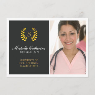 Aankondiging universitair Afstuderen zwart-wit en