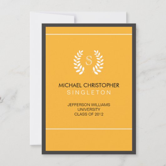 Aankondiging universitair Afstuderen zwart-wit en  (Voorkant)