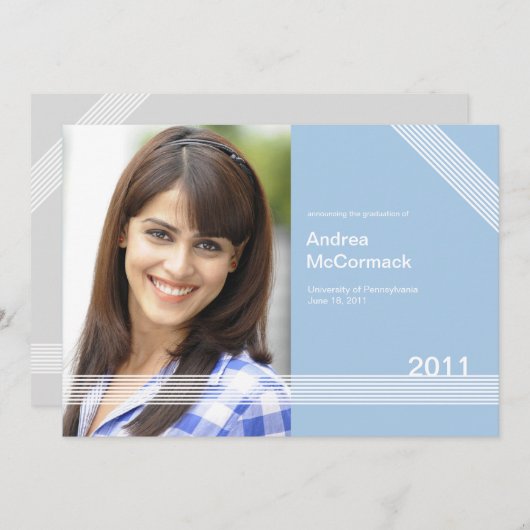 Aankondiging van 1 foto-Afstuderen (Voorkant / Achterkant)