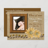 Aankondiging van aangepast Afstuderen Cute Floral (Voorkant / Achterkant)