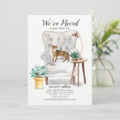 Aankondiging van Abyssiniaanse kat Moving (Staand voorkant)