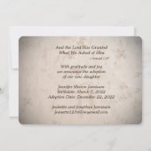 Aankondiging van adoptie voor dit kind hebben we g (Achterkant)