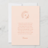 Aankondiging van afstudeerfeest 'Just Peachy' (Achterkant)