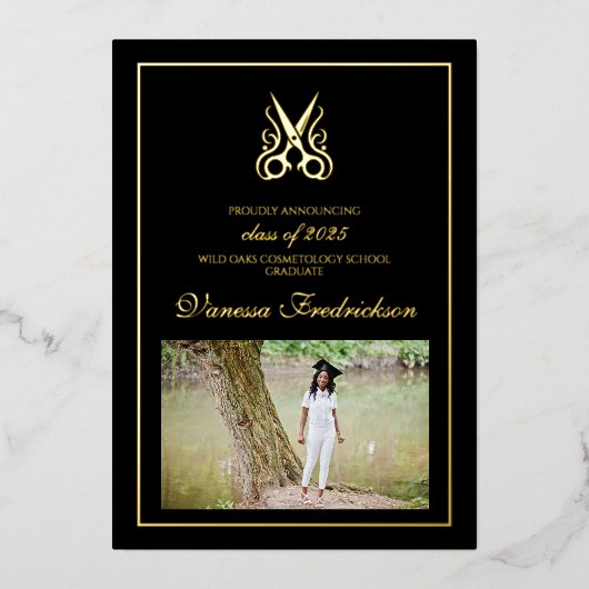 Aankondiging van afstuderen aan cosmetologieschool (Voorkant)