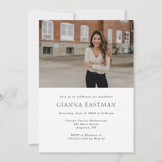 Aankondiging van Afstuderen Afstuderen aanzetten (Achterkant)