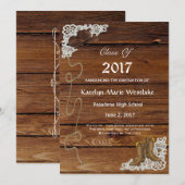 Aankondiging van afstuderen bij 20XX Wood, Boots & (Voorkant / Achterkant)