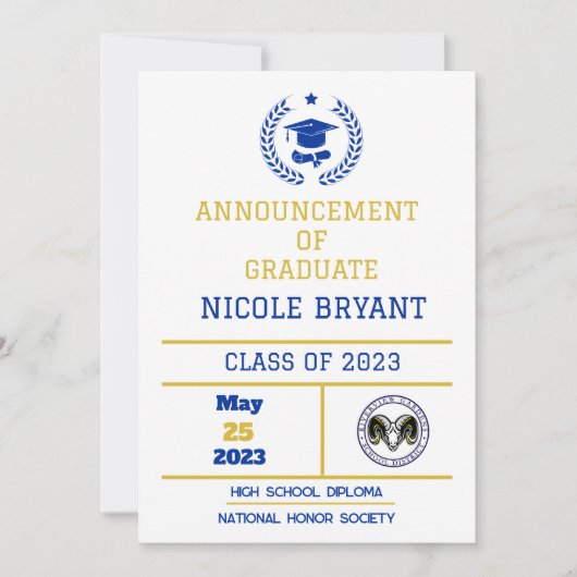 Aankondiging van afstuderen HS (Voorkant)