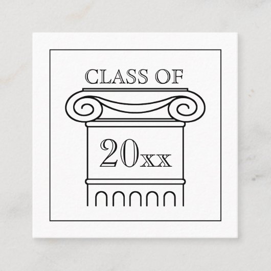 Aankondiging van afstuderen-kaart invoegen - wit (Voorkant)