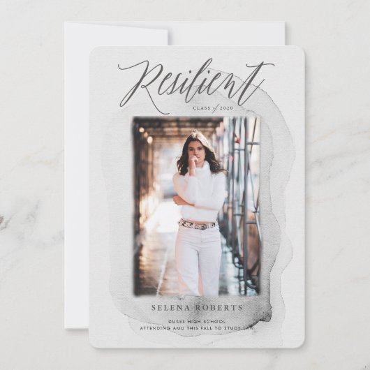 Aankondiging van Afstuderen met veerkrachtige klas (Voorkant)