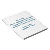 AANKONDIGING VAN afstuderen. NOTITIEBLOK (Schuin)