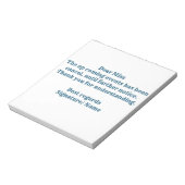 AANKONDIGING VAN afstuderen. NOTITIEBLOK (Gedraaid)