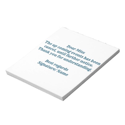 AANKONDIGING VAN afstuderen. NOTITIEBLOK (Gedraaid)