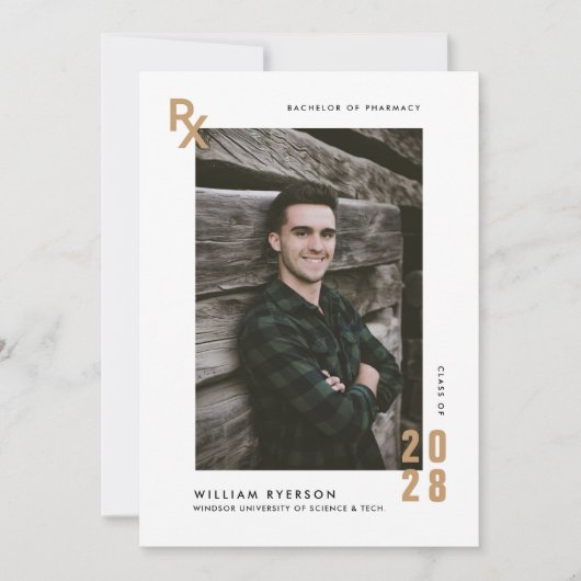 Aankondiging van Afstuderen van apotheek (Voorkant)