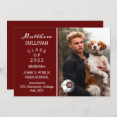 Aankondiging van Afstuderen van de Foto van de Spe (Voorkant / Achterkant)