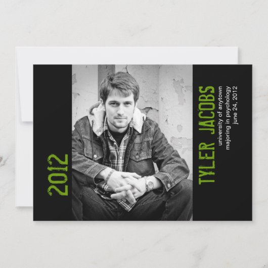 Aankondiging van Afstuderen van Grunge Photo (Voorkant)