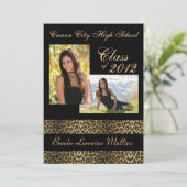 Aankondiging van afstuderen van luipaard (Staand voorkant)