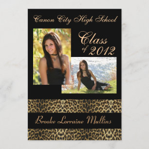 Aankondiging van afstuderen van luipaard