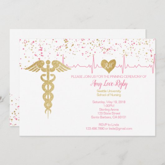 Aankondiging van Afstuderen voor het paren van de (Voorkant / Achterkant)