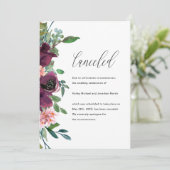 Aankondiging van annulering van een Floral Wedding (Staand voorkant)