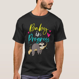 Aankondiging van baby in uitvoering t-shirt