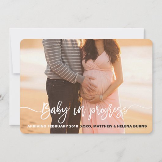 Aankondiging van baby in wording (Voorkant)