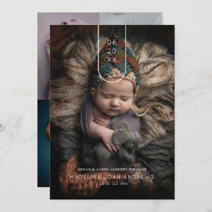 Aankondiging van baby Moderne Arch Date Multi Phot
