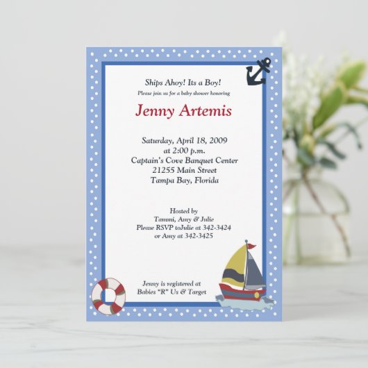 Aankondiging van Baby shower voor het afleveren va (Staand voorkant)