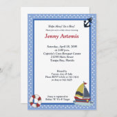 Aankondiging van Baby shower voor het afleveren va (Voorkant / Achterkant)