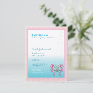 Aankondiging van babymeisje onder de zee