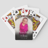 Aankondiging van babynaam en geboortedatum pokerkaarten (Achterkant)