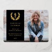 Aankondiging van Black Asclepius Medical Afstudere (Voorkant)