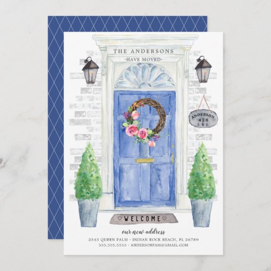 Aankondiging van blauwe voorkleppen (Voorkant / Achterkant)