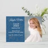 Aankondiging van Blue Damask Formal Afstuderen (Staand voorkant)