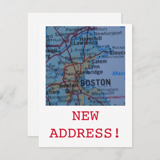 Aankondiging van Boston New Address (Voorkant / Achterkant)