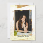 Aankondiging van Cute Yellow & Gold-omhulde Afstud (Voorkant)