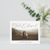 Aankondiging van dansende elopement Photo Wedding (Staand voorkant)
