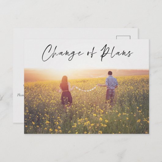 Aankondiging van de aankondiging van de datum van  briefkaart (Voorkant / Achterkant)